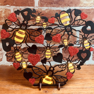 Bee Heart on Stands