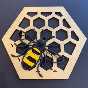 Honeycomb With Bee Wall Art