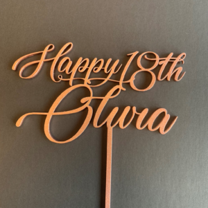 Personalised Wood Cake Topper