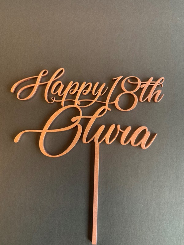 Personalised Wood Cake Topper