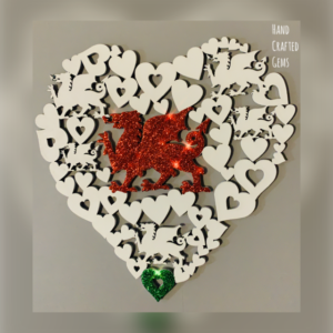 Welsh Dragon Heart Wall Art