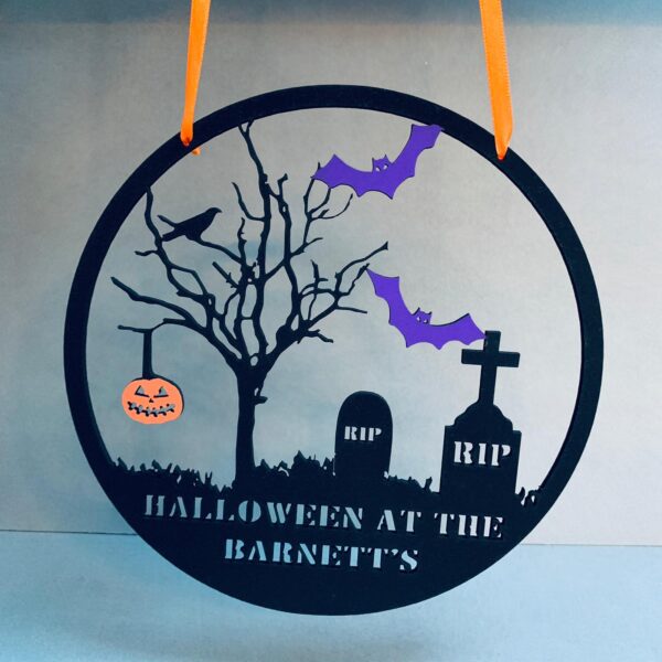 Personalised Halloween At The "Family Name" Hanger