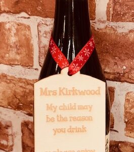 Teacher Wine Gift Tag - Personalised