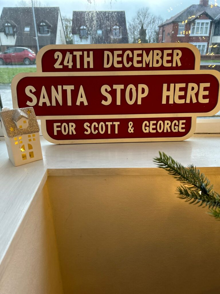 Santa Stop Here For Sign