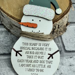 Snowman Scarf Memory Bauble